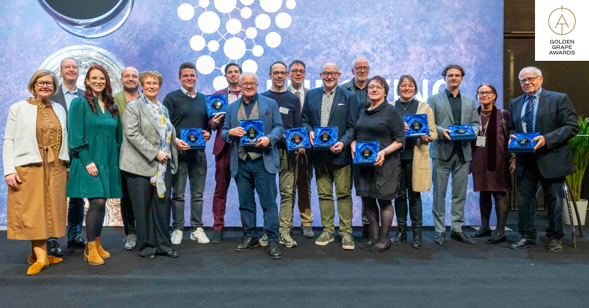Die Preisträger der Golden Grape Awards bei der Preisverleihung auf der EuroVino 2026 in Karlsruhe (Bildquelle: EuroVino -  Jürgen Rösner)