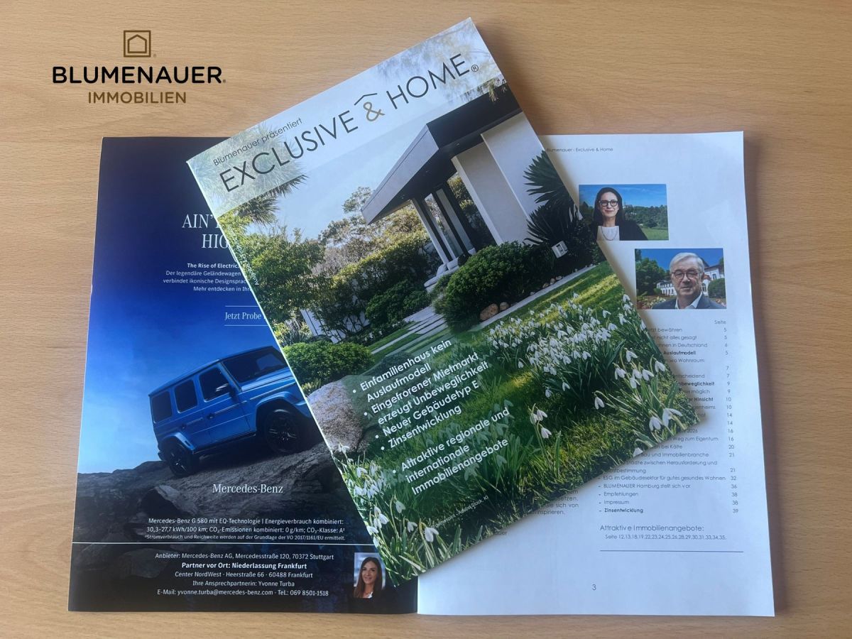 Blumenauer Magazin EXCLUSIVE&HOME, Ausgabe 4, Feb 2026 (© Blumenauer Immobilien)