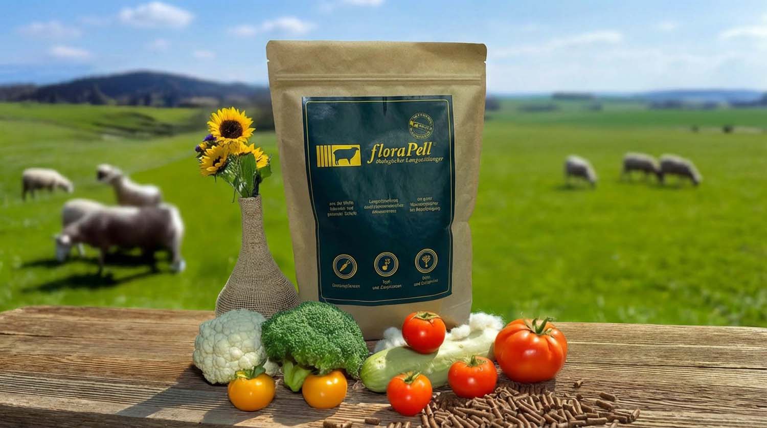 Neuer 20-kg-Sack Schafwollpellets von floraPell