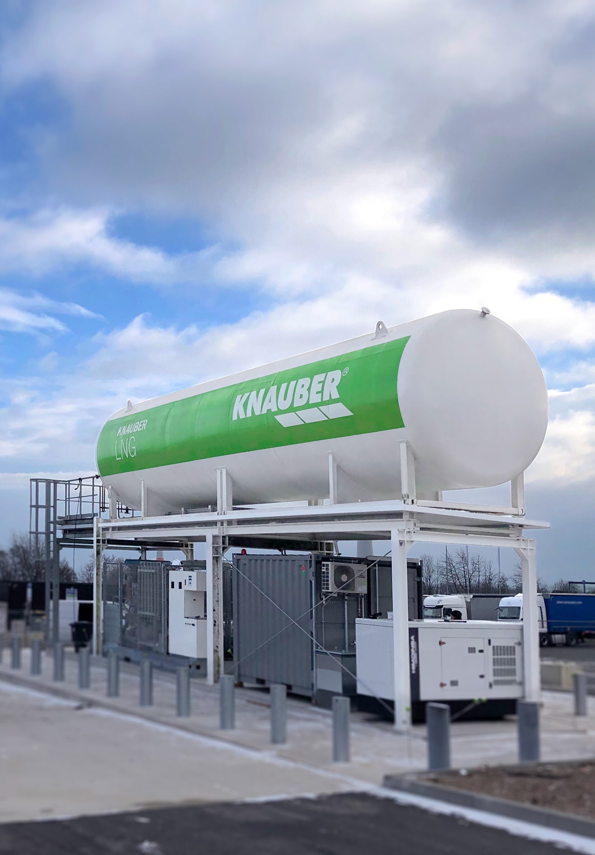 Knauber-Tankstelle für Bio-LNG in Wörrstadt. (Die Bildrechte liegen bei dem Verfasser der Mitteilung.)