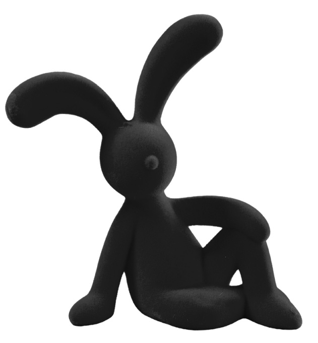 Sitz-Osterhase in Schwarz, Jola Simer, 08.03.26, tischdeko-online.de