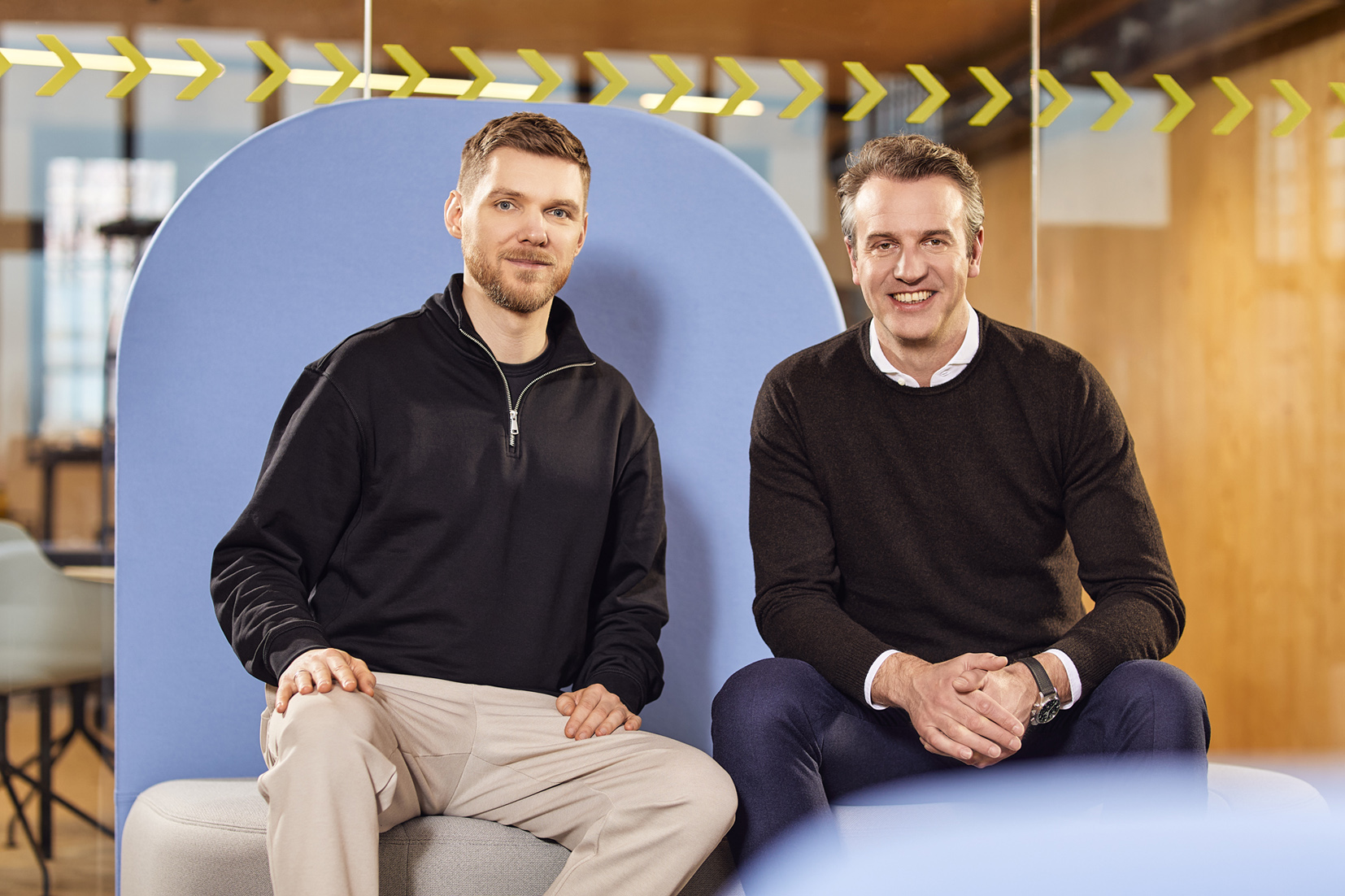 V . l.: Dr. Julian Schmalstieg (Köster Ventures GmbH) und Nils Köster (Köster Holding SE). (Die Bildrechte liegen bei dem Verfasser der Mitteilung.)