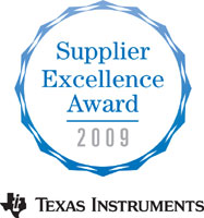 TI Supplier Excelence Award 2009 TI Supplier Excelence Award 2009