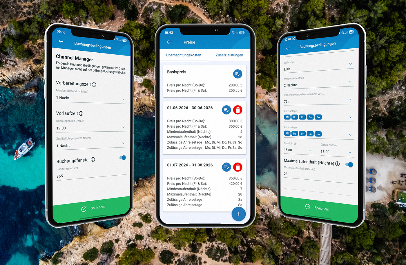 Buchungsbedingungen einstellen im Ferienwohnung Channel Manager von DiBooq
