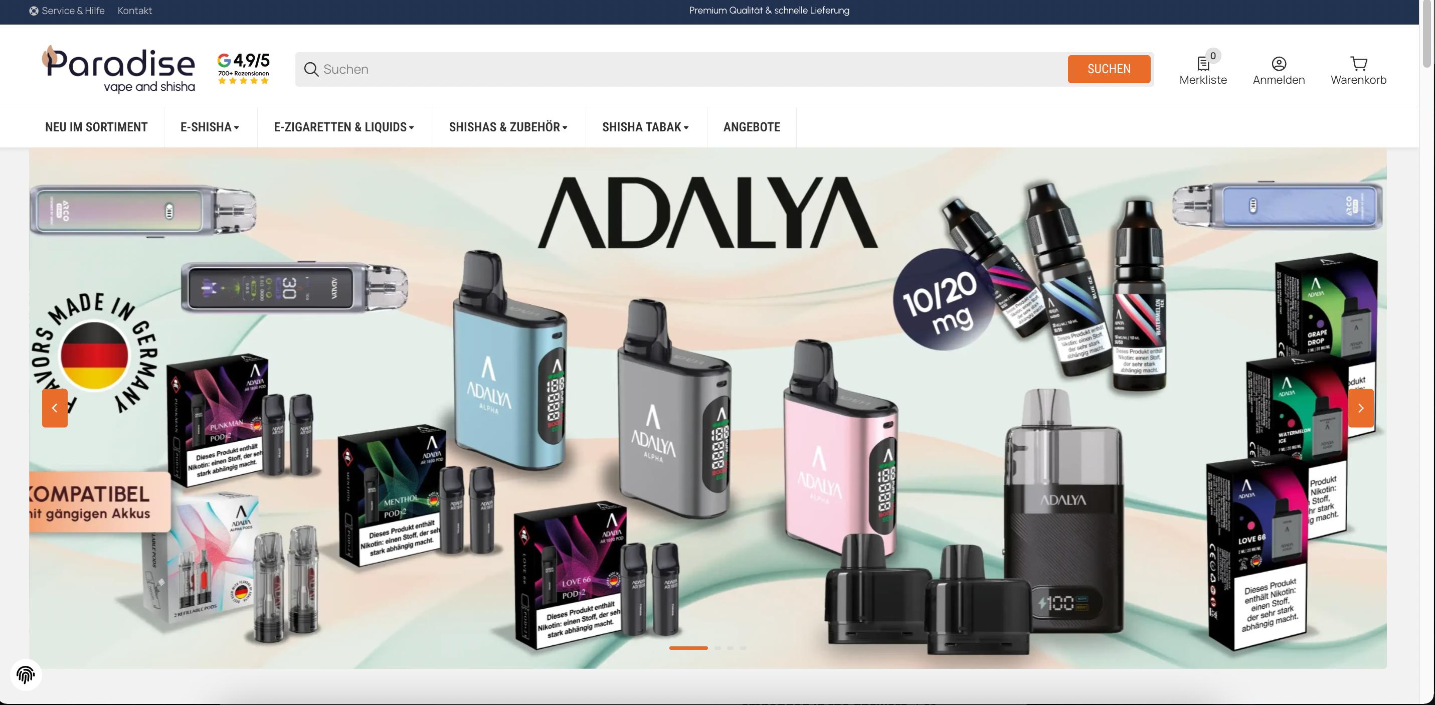 paradise-shisha.de new website (Die Bildrechte liegen bei dem Verfasser der Mitteilung.)