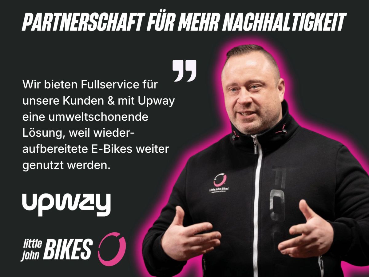 Upway und Little John Bikes starten Kooperation für mehr Nachhaltigkeit (© Little John Bikes GmbH)