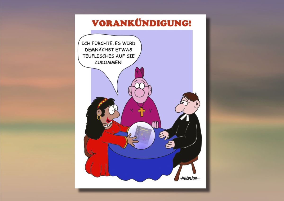 Teuflisches kündigt sich an: Neues Satirebuch von Rolf Heinrich erscheint bald (© Angelika Lenz Verlag)