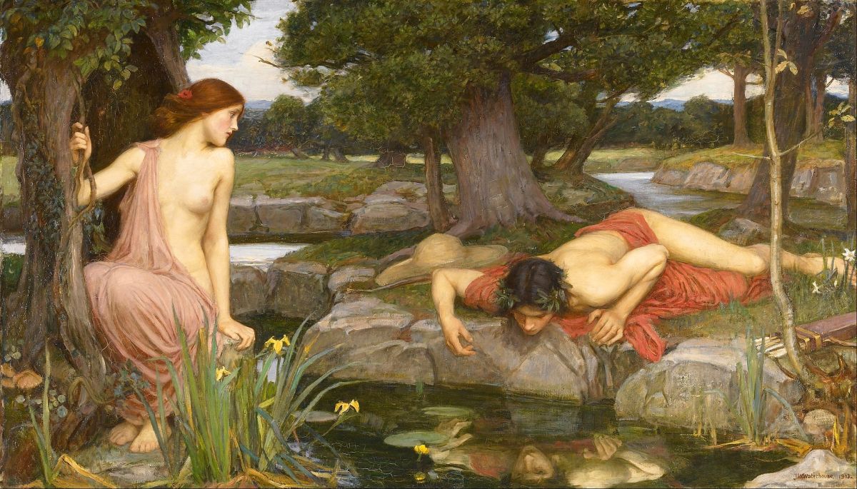 John William Waterhouse, Echo and Narcissus (1903), Öl auf Leinwand, Walker Art Gallery, Liverpool.  (© Public Domain )