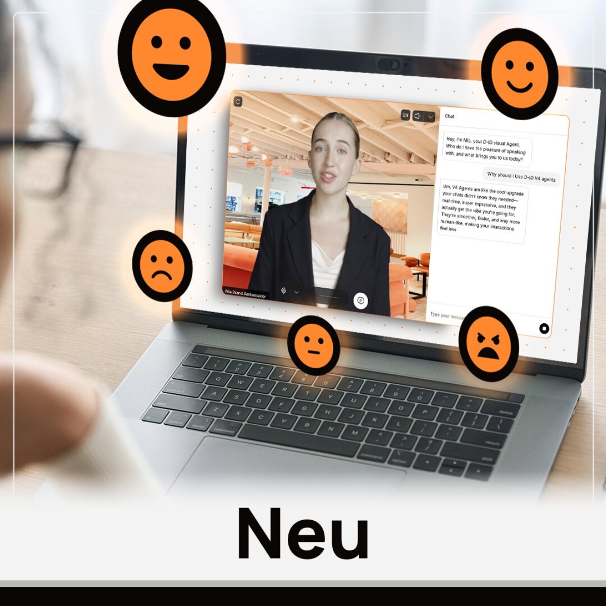 D-ID stellt V4 Expressive Visual Agents für Echtzeit-Interaktionen vor (Die Bildrechte liegen bei dem Verfasser der Mitteilung.)