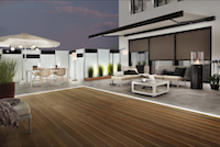 Verschiedene Leuchten tauchen die Terrasse in stimmungsvolles Licht. (Foto: licht.de/Paulmann)