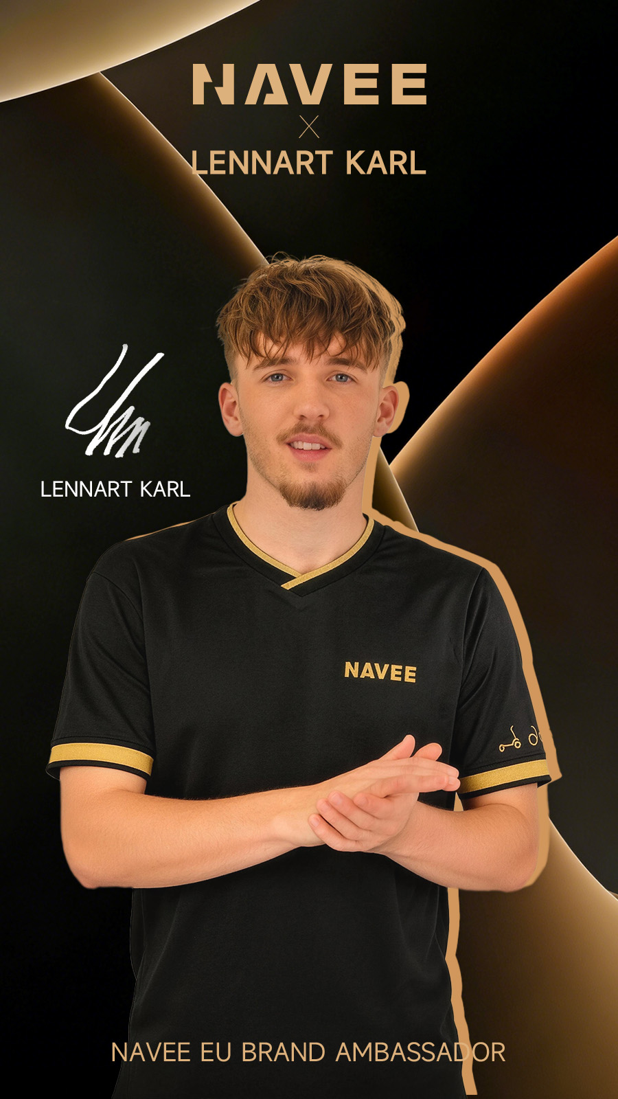 Lennart Karl, neuer Brand Ambassador von NAVEE (Bildquelle: @NAVEE)