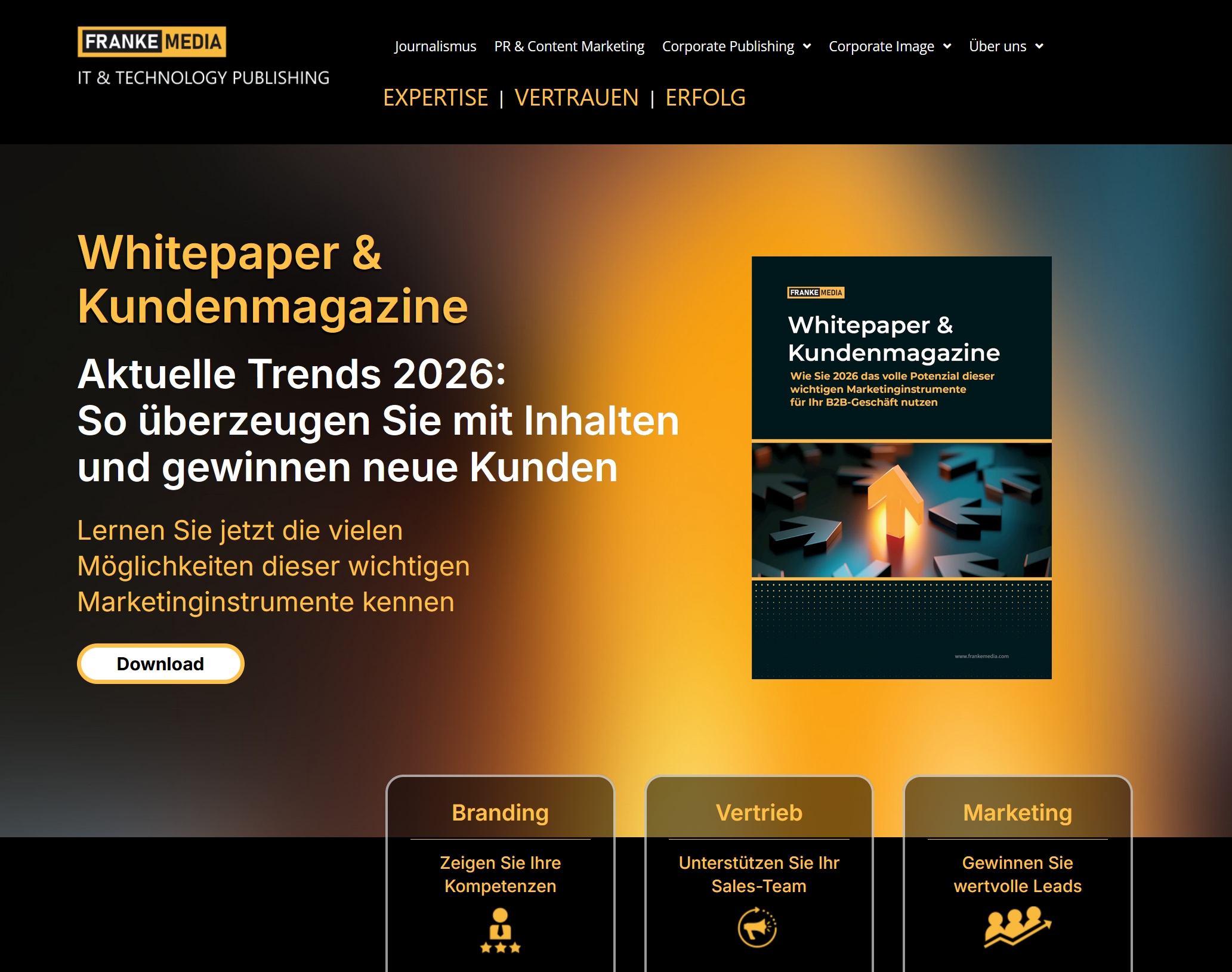 Whitepaper und Kundenmagazine 2026 (Bildquelle: FRANKEMEDIA)
