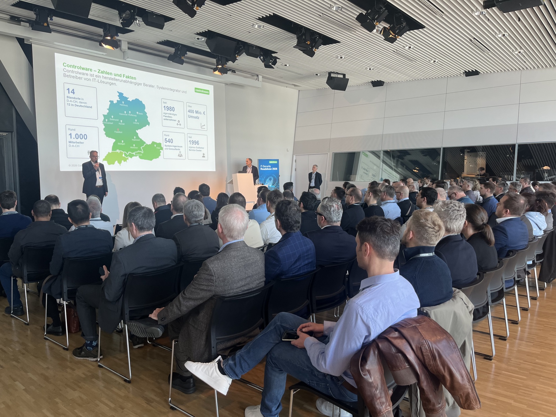 Über 300 Teilnehmer informierten sich im Rahmen der Roadshowüber moderne Security-Strategien. (Die Bildrechte liegen bei dem Verfasser der Mitteilung.)