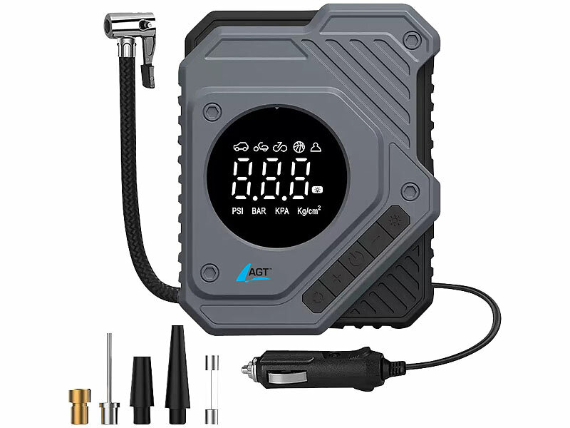 AGT 12-V-Kompressor-Luftpumpe ALP-255 mit LED-Display und LED-Licht, 150 psi, www.pearl.de (Die Bildrechte liegen bei dem Verfasser der Mitteilung.)