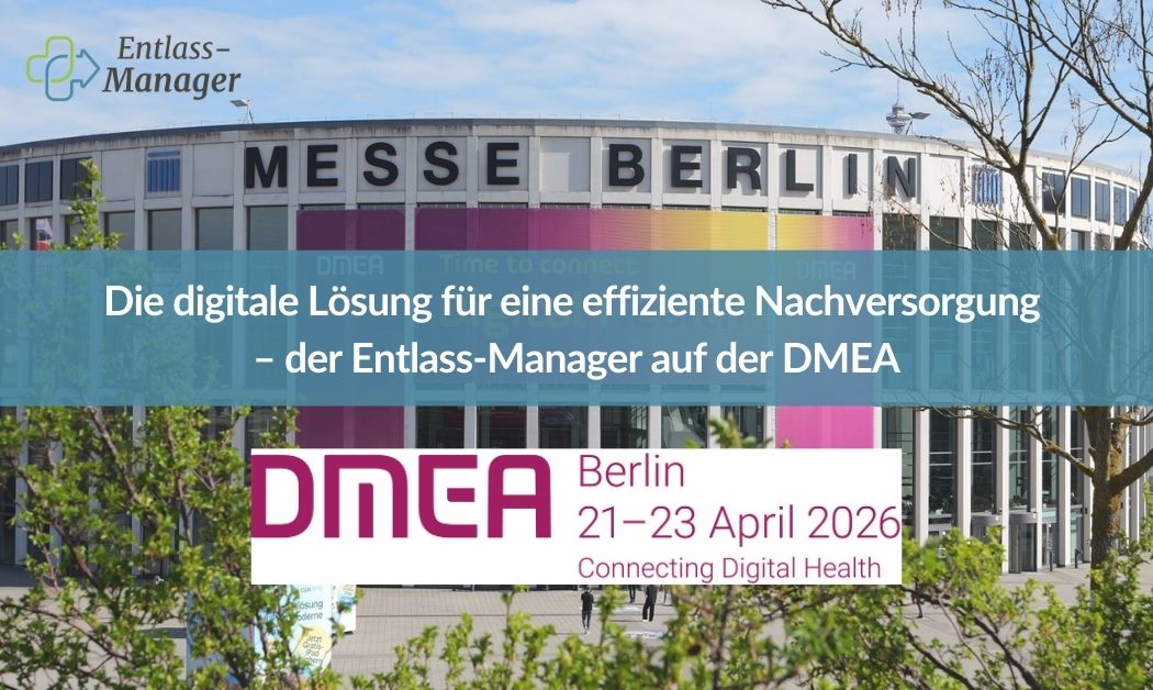 DMEA 2026 in Berlin: Verbund Pflegehilfe stellt Entlass-Manager vor. (Die Bildrechte liegen bei dem Verfasser der Mitteilung.)