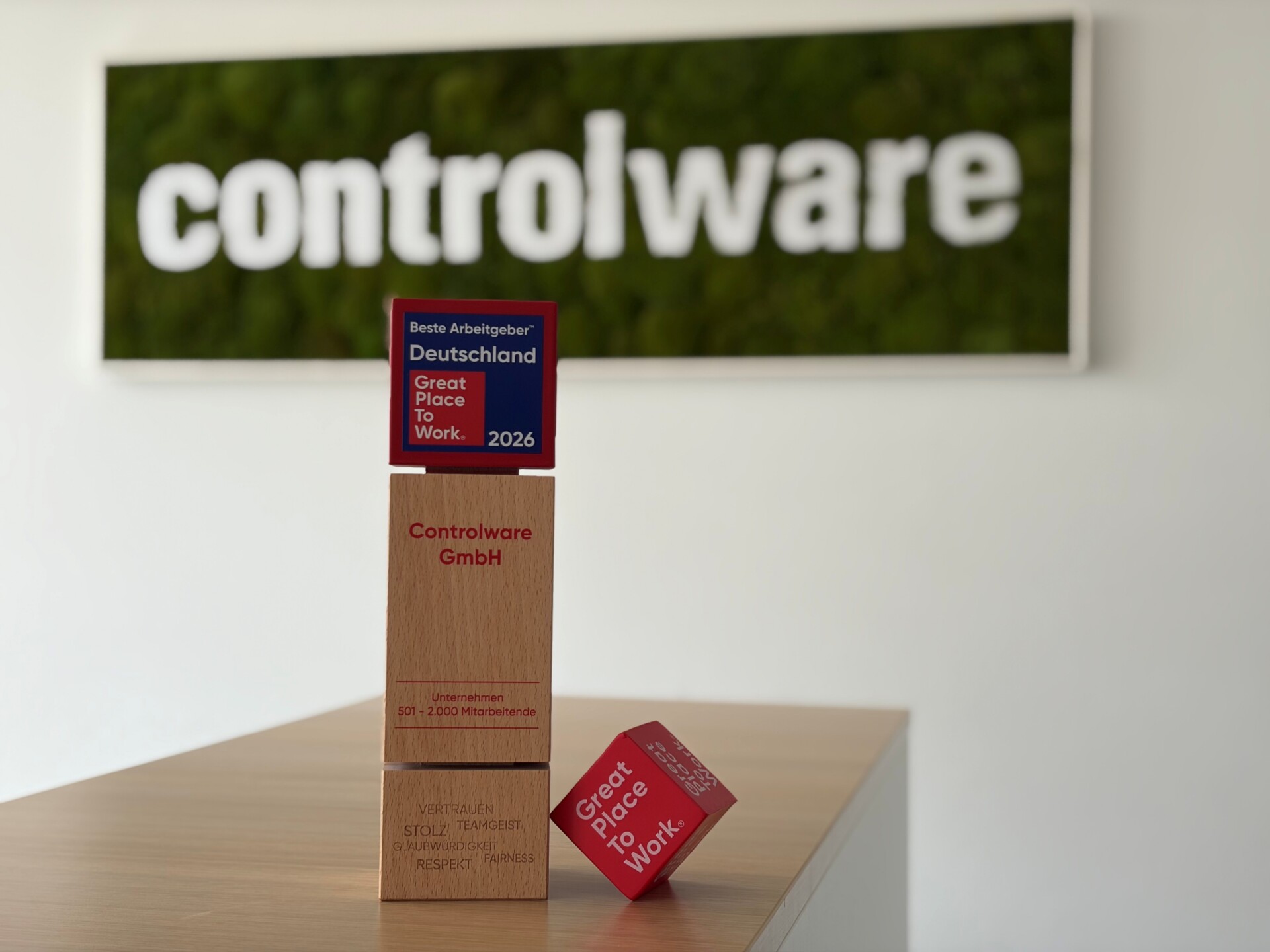 Controlware gehört zu den besten Arbeitgebern Deutschlands 2026 im Ranking von Great Place To Work. (Die Bildrechte liegen bei dem Verfasser der Mitteilung.)