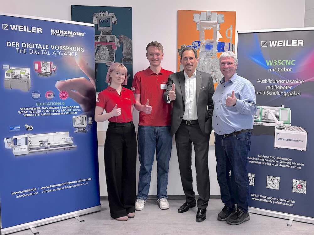 Das Team von High-Voltage Motorsports dankt WEILER Werkzeugmaschinen (Foto: WEILER)