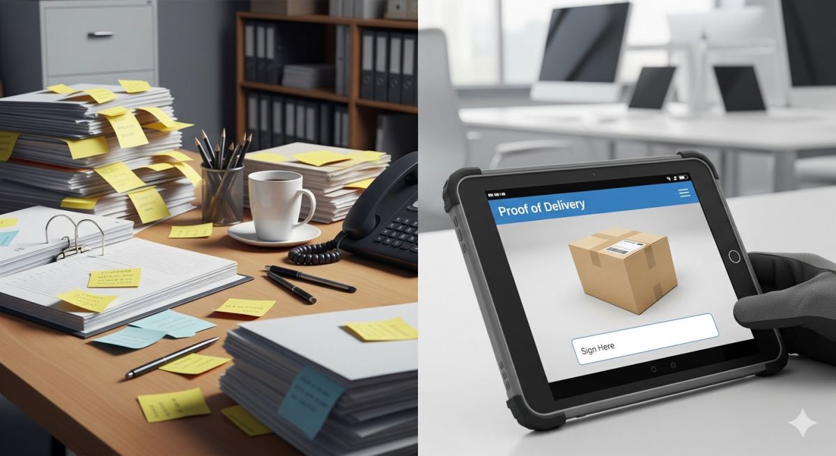 ArealPilot 360° App von Papierprozessen zur Digitalisierung des PoD (© AREALCONTROL GmbH)