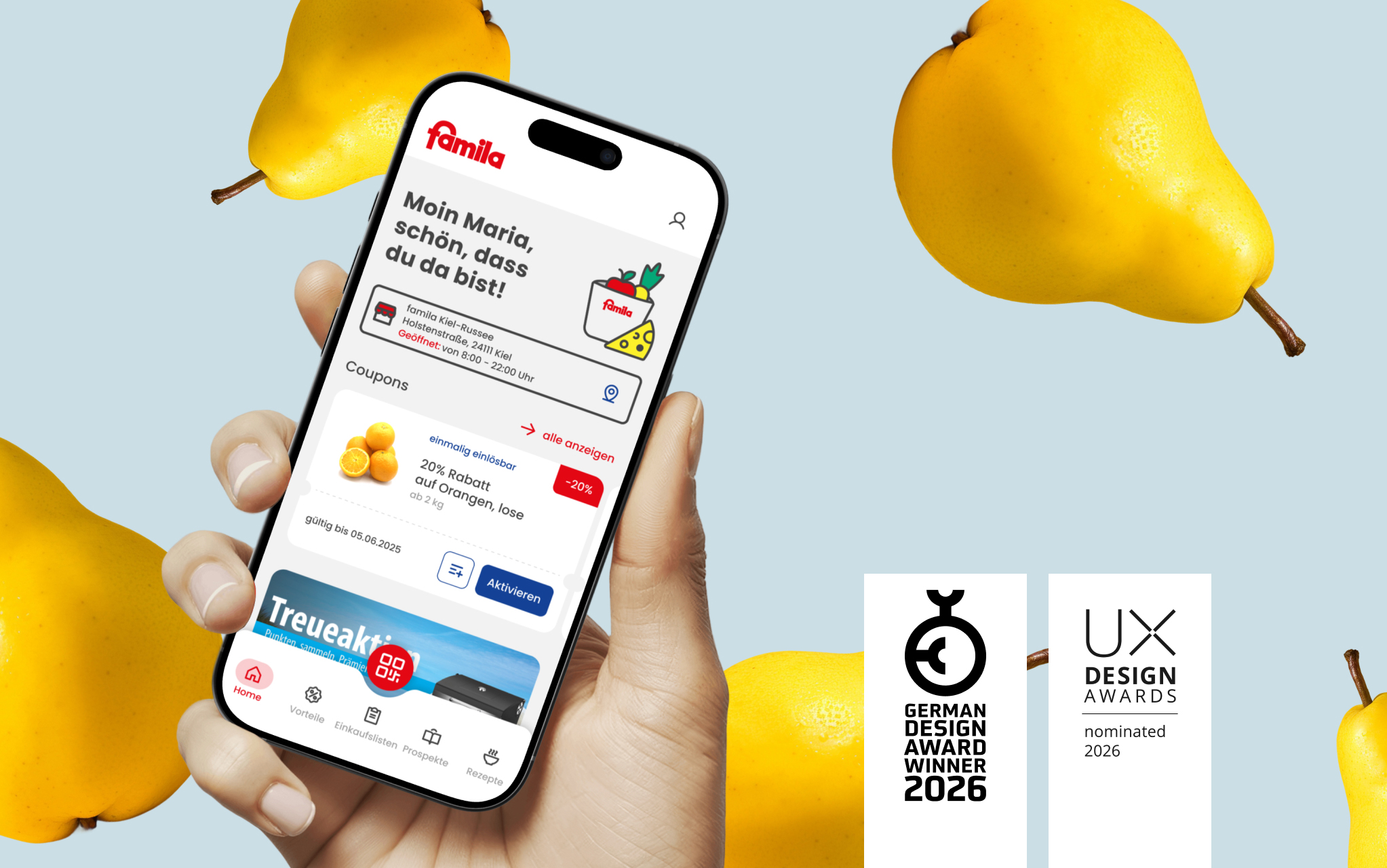 famila GO und Markant GO—German Design Award 2026 Winner (Die Bildrechte liegen bei dem Verfasser der Mitteilung.)
