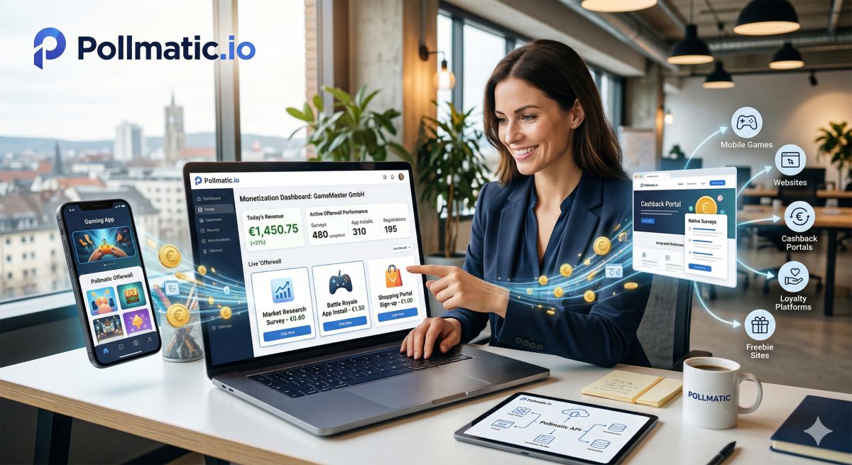 Pollmatic.io erweitert Monetarisierungsmöglichkeiten für Publisher, Apps und digitale Plattformen (© Pollmatic.io)