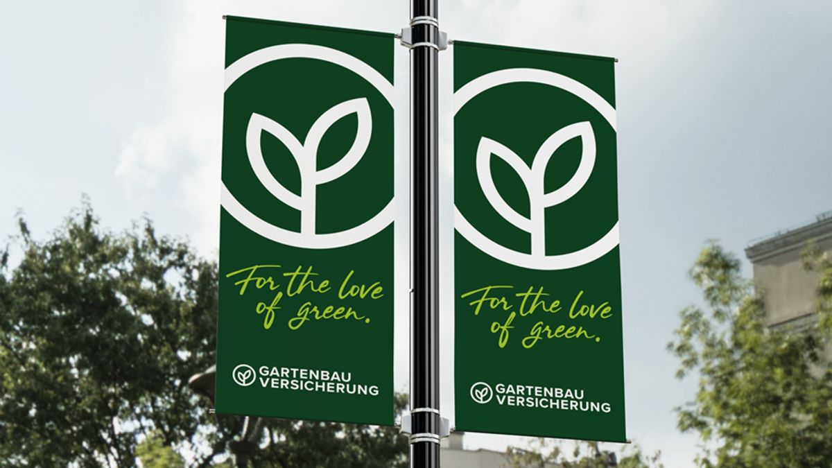 Das Mockup zeigt beispielhaft den neuen Markenauftritt der Gartenbau-Versicherung.  (© Gartenbau-Versicherung VVaG)