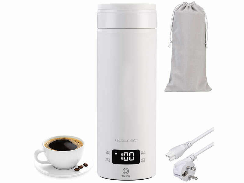 Rosenstein& Söhne Reise-Wasserkocher& Isolierkanne, 300 Watt, 500 ml, www.pearl.de (Die Bildrechte liegen bei dem Verfasser der Mitteilung.)