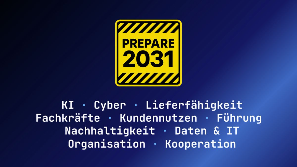 PREPARE 2031 ordnet zehn zentrale Druckpunkte, auf die Unternehmen bis 2031 Antworten finden müssen. (© LACON Consulting GmbH)