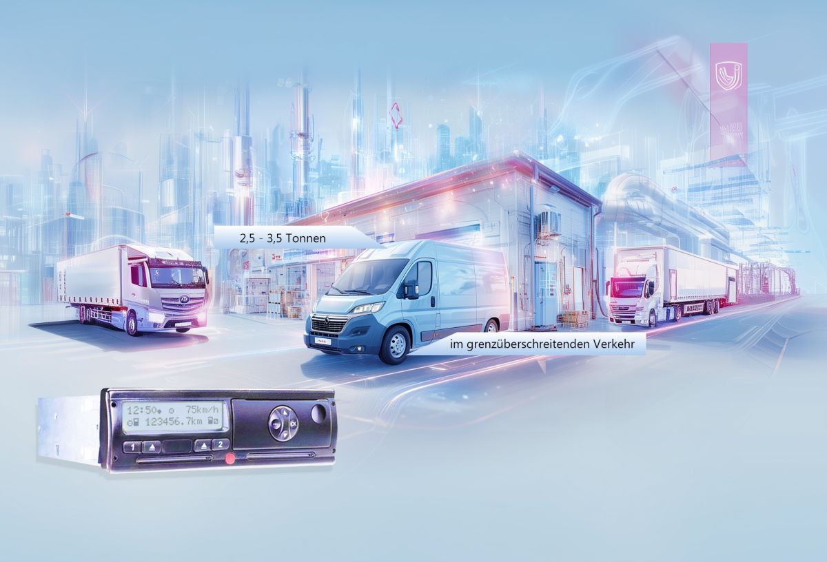 Smart-Tacho-2-Pflicht für Fahrzeuge zwischen 2,5 und 3,5 t im grenzüberschreitenden Verkehr (© Rosenberger Telematics)