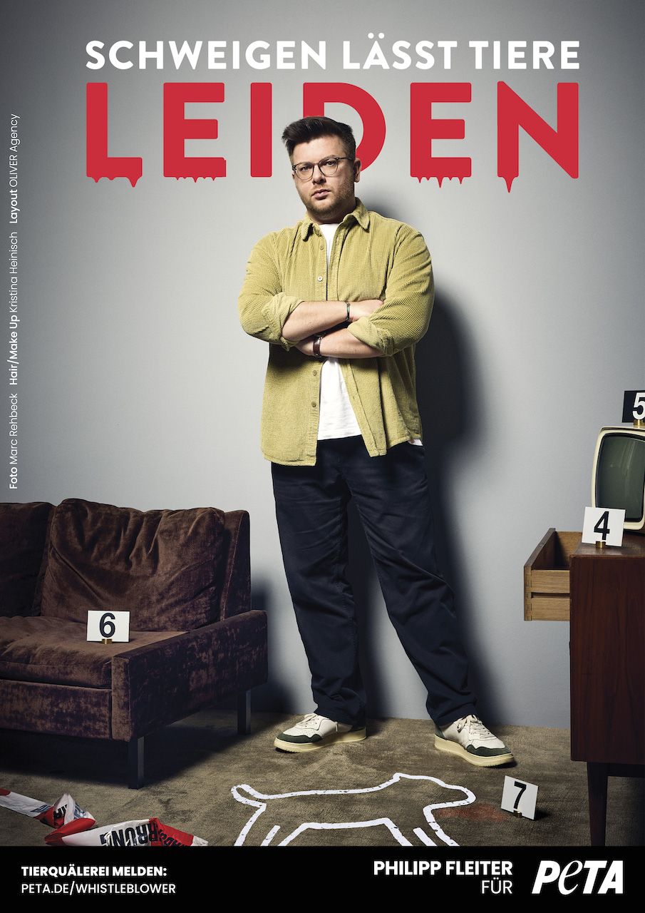 Philipp Fleiter für PETA (Bildquelle: Marc Rehbeck für PETA)