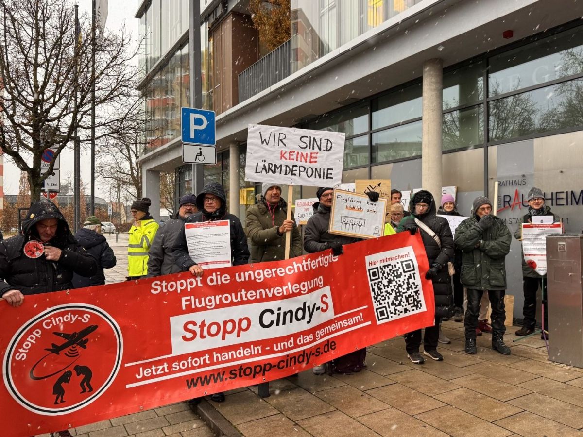 Fluglärmkommission: Der Probebetrieb von CINDY-S läuft - die Kontrolle steht still. (© Stopp Cindy-S e.V./Jürgen Hadasik)