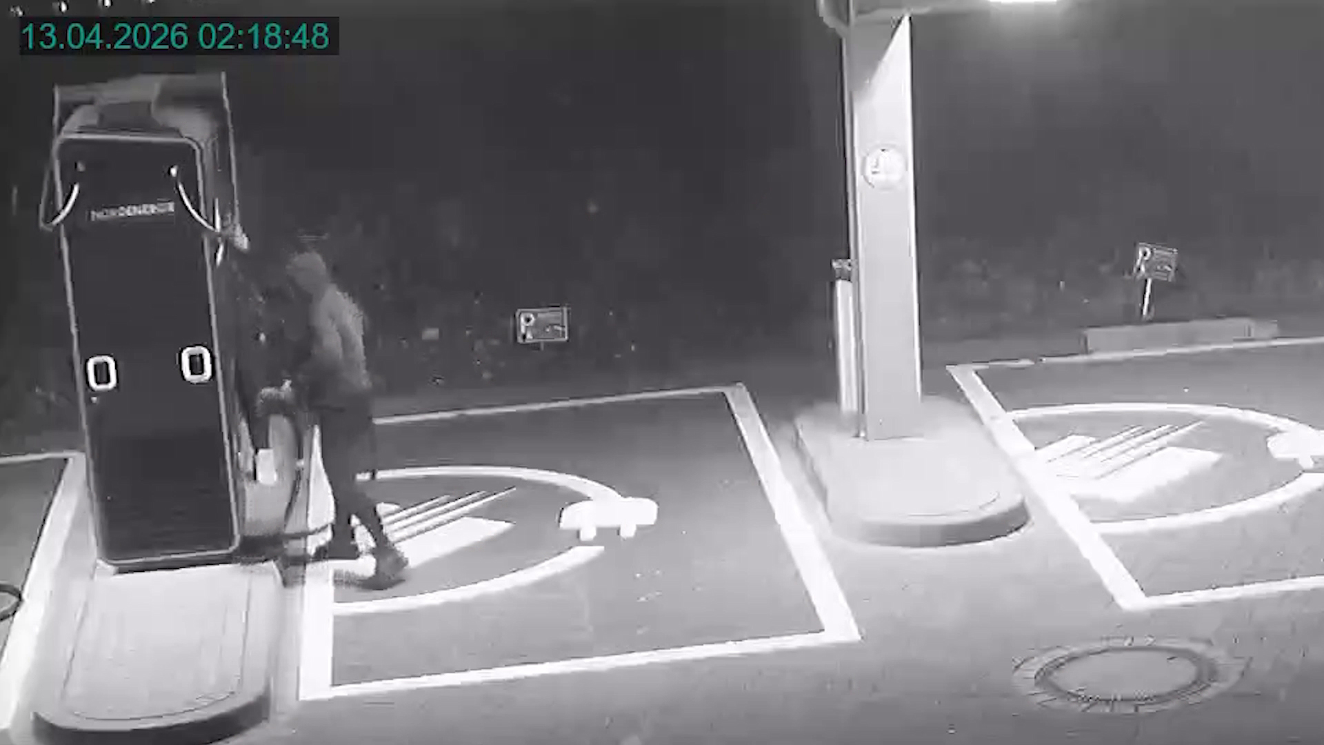 Bild der Überwachungskamera an der NORDOEL Tankstelle