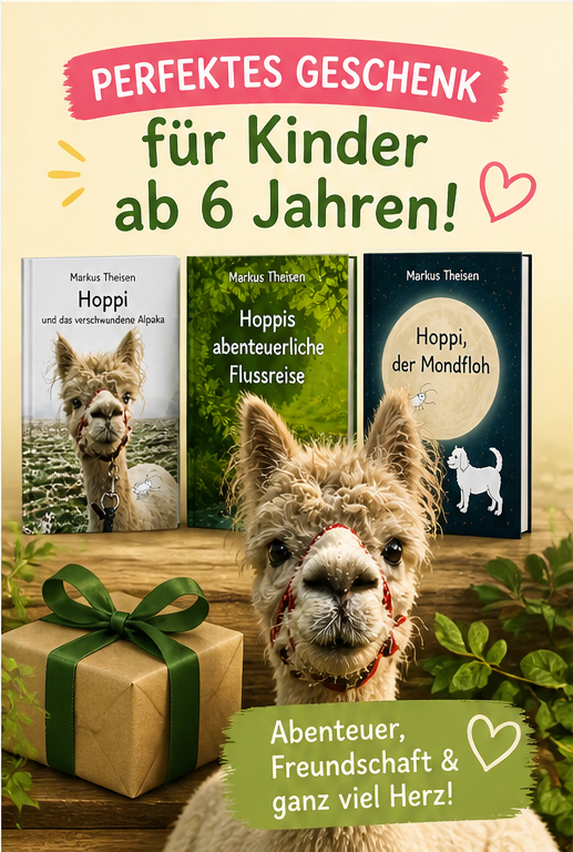 Hoppi, der abenteuerlustige Floh, erlebt viele Abenteuer.