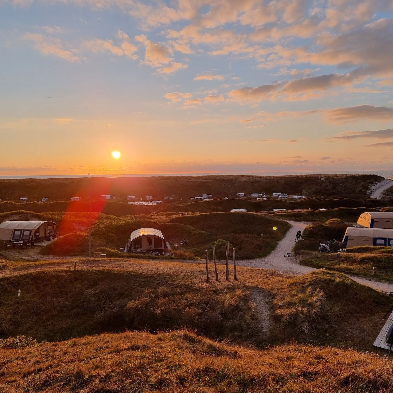 Sonnenuntergangüber Camping Kogerstrand (Bildquelle: Linda Hoorn)