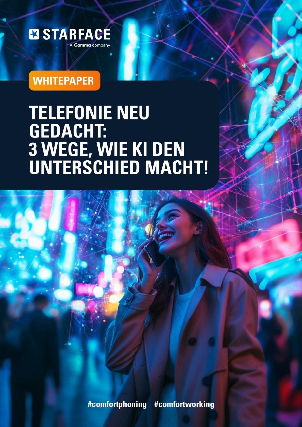 Das aktuelle Whitepaper von STARFACE informiertüber die KI-Potenziale in der Business-Telefonie. (Die Bildrechte liegen bei dem Verfasser der Mitteilung.)