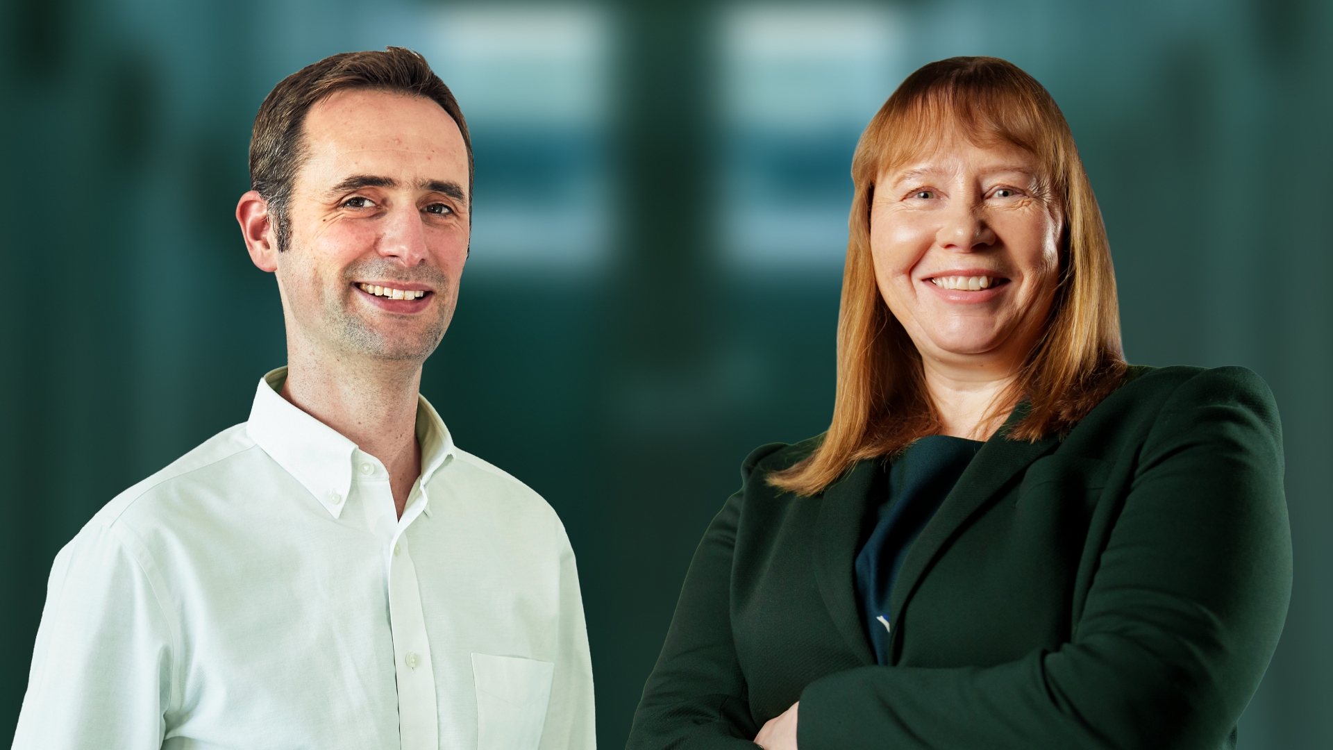 Dame Dawn Childs (rechts) und Matthew Harris (links) (Die Bildrechte liegen bei dem Verfasser der Mitteilung.)
