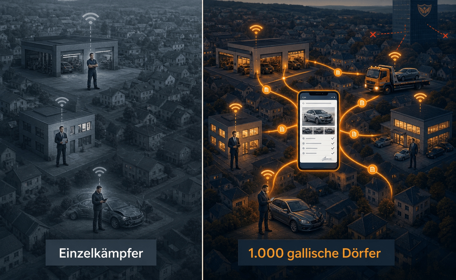 Wie das lokale Netzwerk die Schadensteuerung aushebelt (KI-generiert) (Die Bildrechte liegen bei dem Verfasser der Mitteilung.)