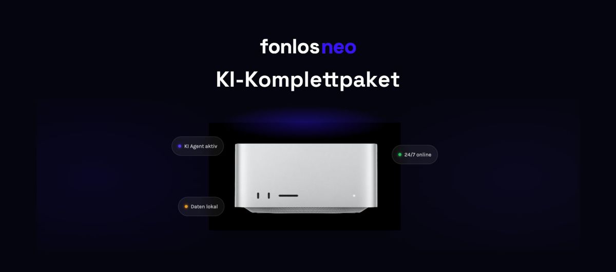 Leistungsstarke Hardware + fertig eingerichteter KI-Agent als Komplettpaket zur Miete (© fonlos services GmbH & Co. KG)