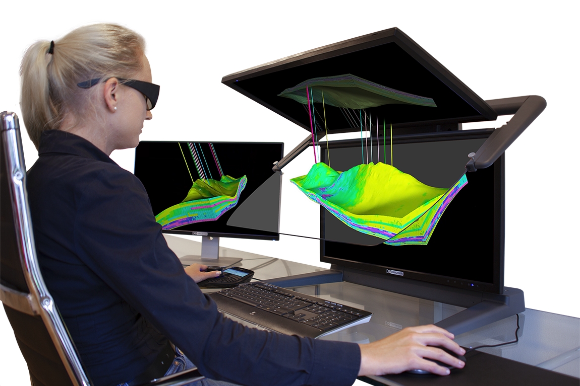 Die optimale Visualisierung von 3D-Geodaten in derÖl- und Gasindustrie mit dem 3D PluraView. (Die Bildrechte liegen bei dem Verfasser der Mitteilung.)