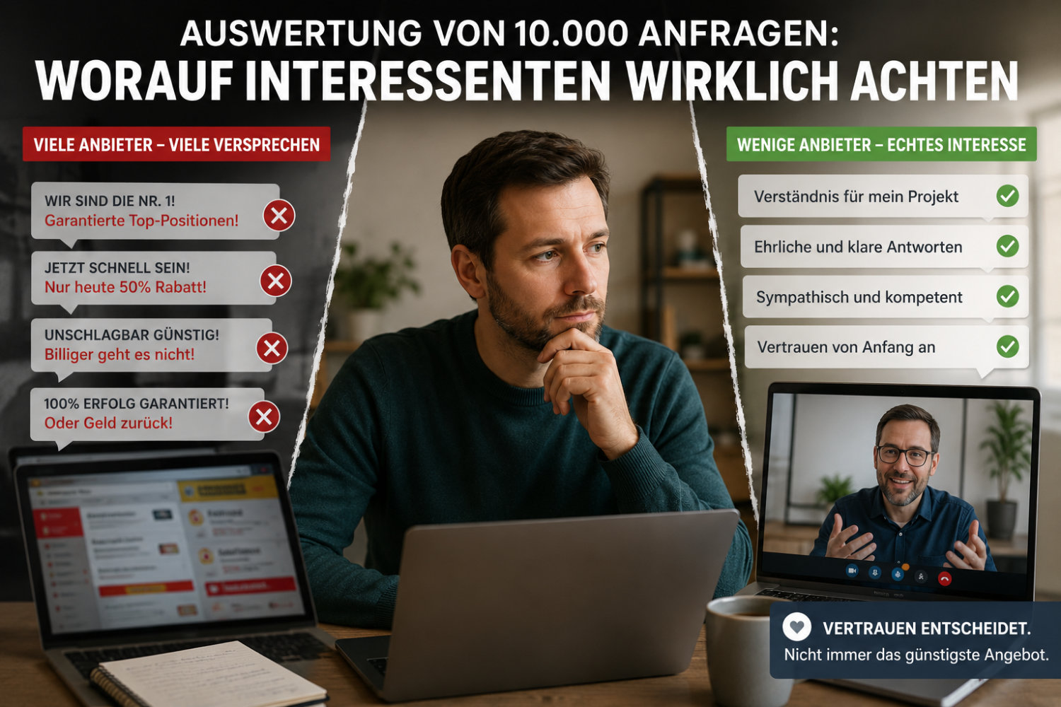 Vertrauen entscheidet oft früher als viele denken.