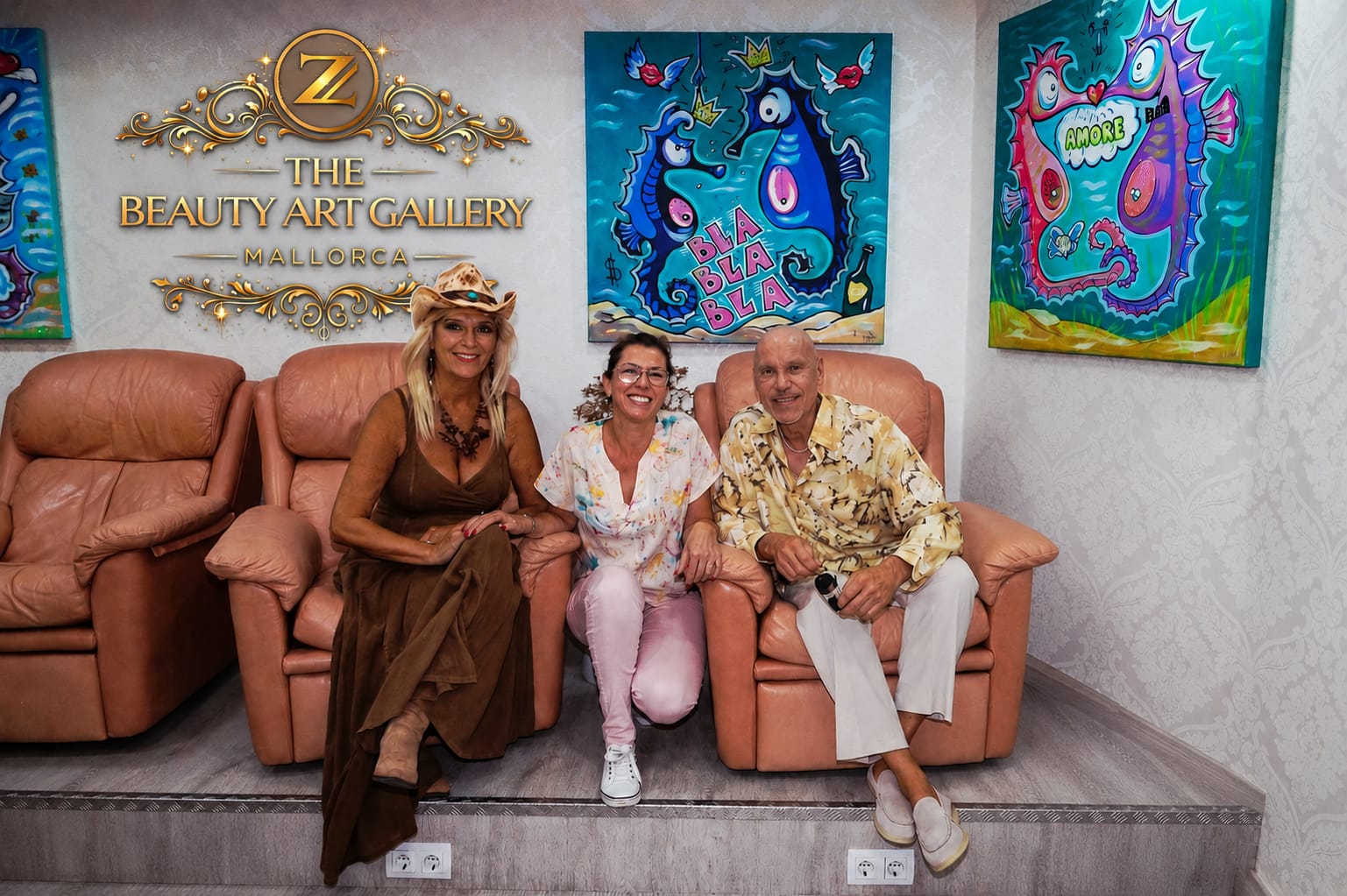 li. Petra Lagger (Modelcamp Mallorca) mi. Anna Re. Olaf Henning