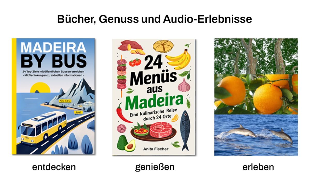 Madeira entdecken, genießen und erleben: Bücher und Audio-Angebote von Anita Fischer (© Anita Fischer)