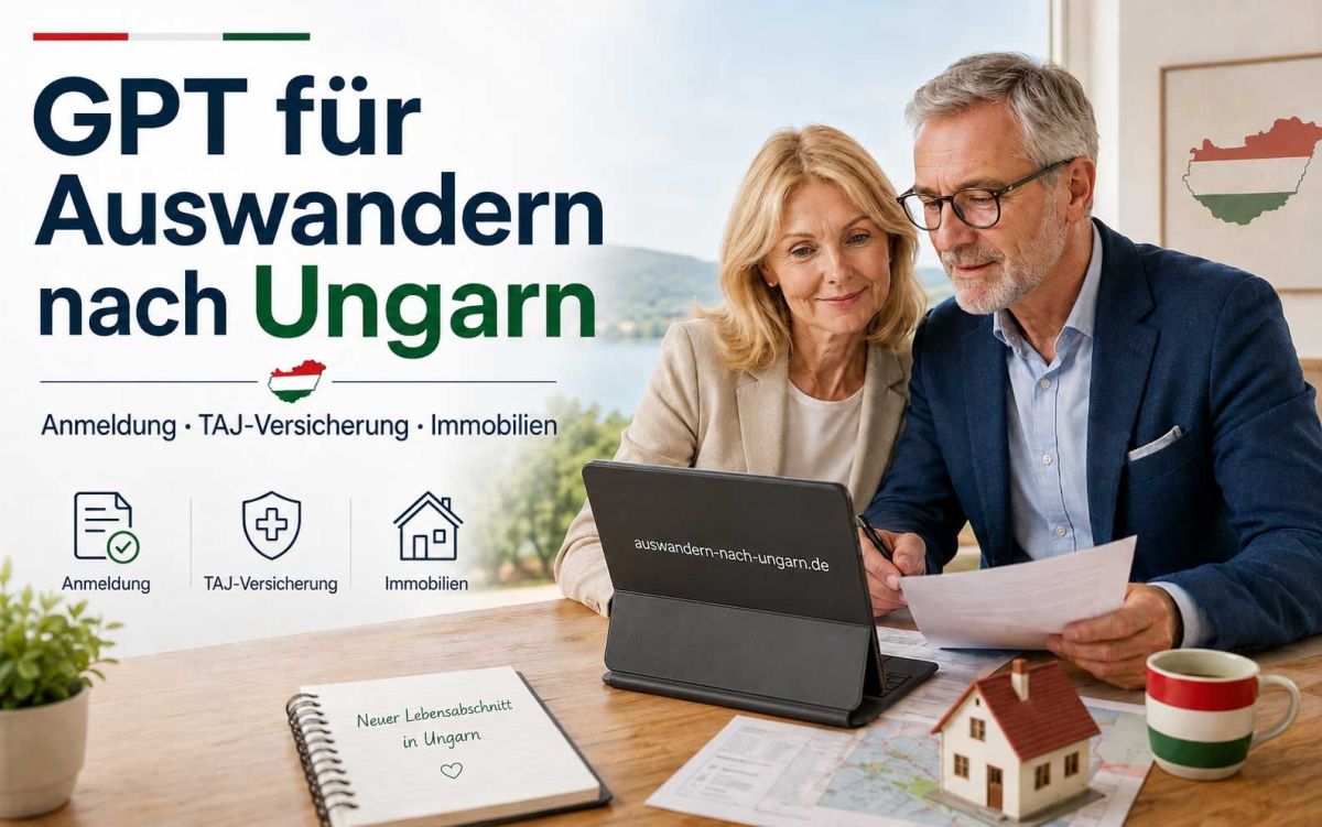 GPT für Auswandern nach Ungarn: Anmeldung, TAJ-Versicherung und Immobilien (© Marion Schanné von auswandern-nach-ungarn.de)