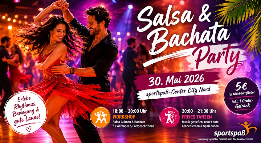 Heiße Latin-Rhythmen im sportspaß-Center City Nord in Hamburg am 30. Mai 2026 (Die Bildrechte liegen bei dem Verfasser der Mitteilung.)