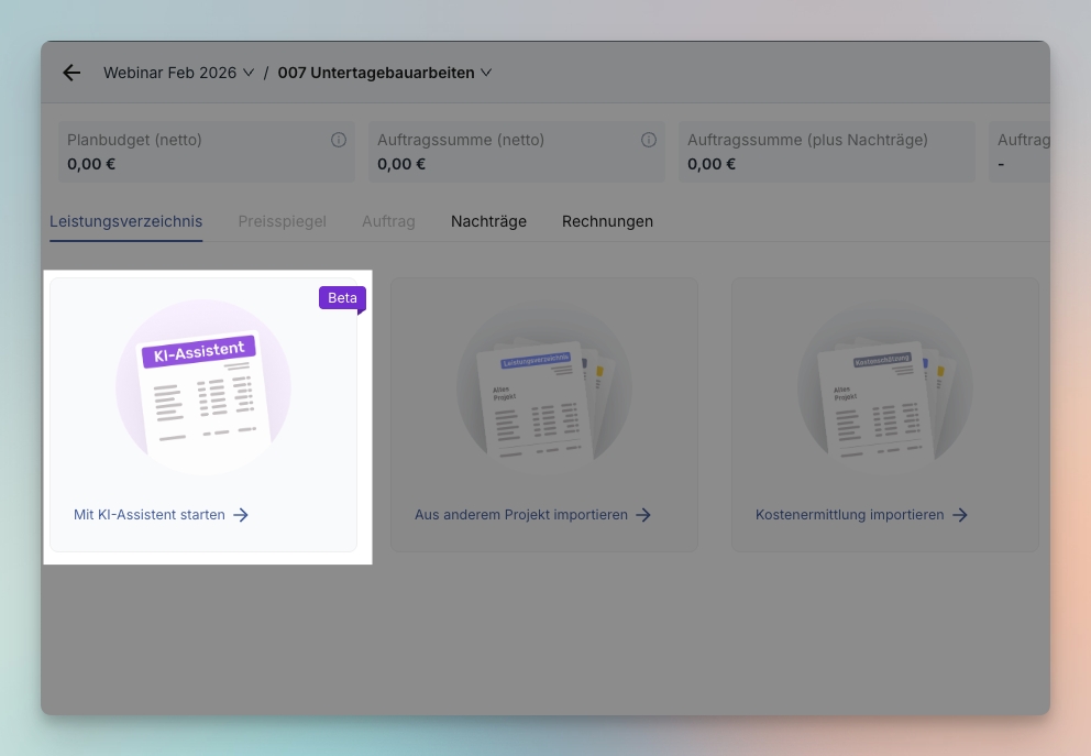 Phase0 AVA-Software erstellt Leistungsverzeichnisse jetzt mit KI (Die Bildrechte liegen bei dem Verfasser der Mitteilung.)