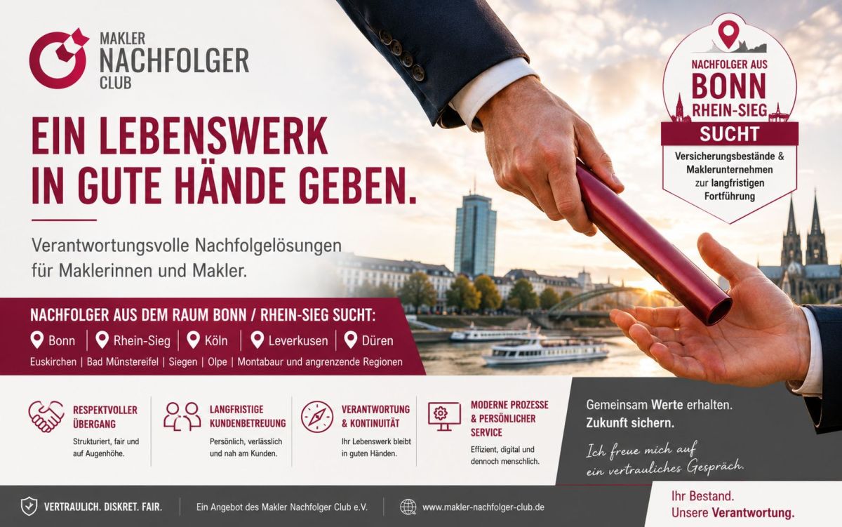 Maklerbestand verkaufen im Raum Bonn / Rhein-Sieg  (© )