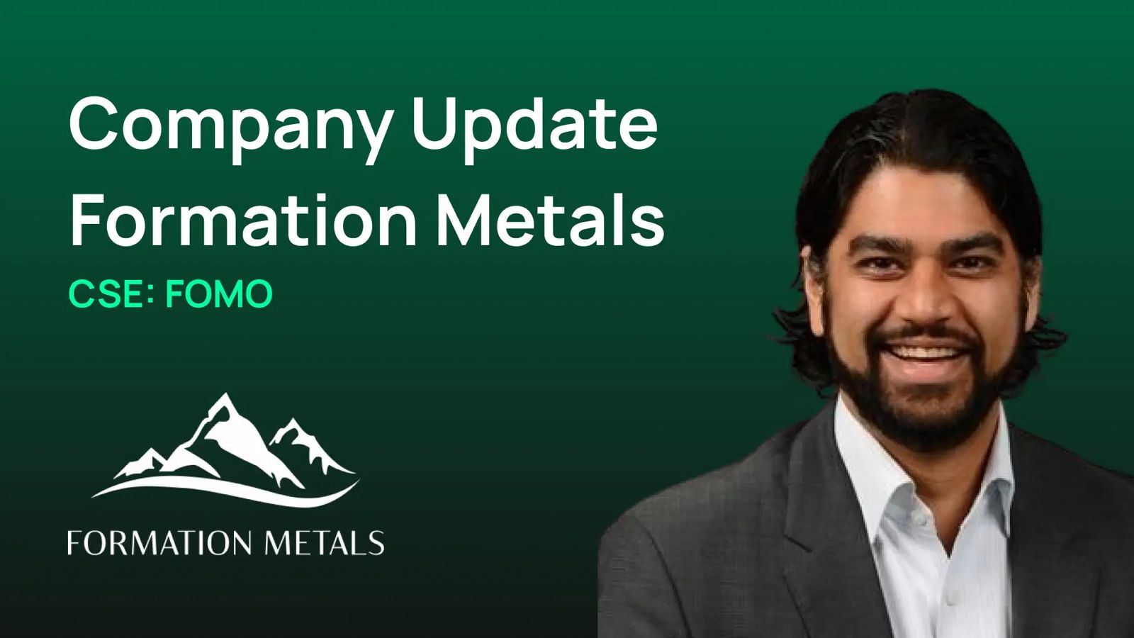 Formation Metals-CEO Deepak Varshney stellt sich den Fragen der Anleger!