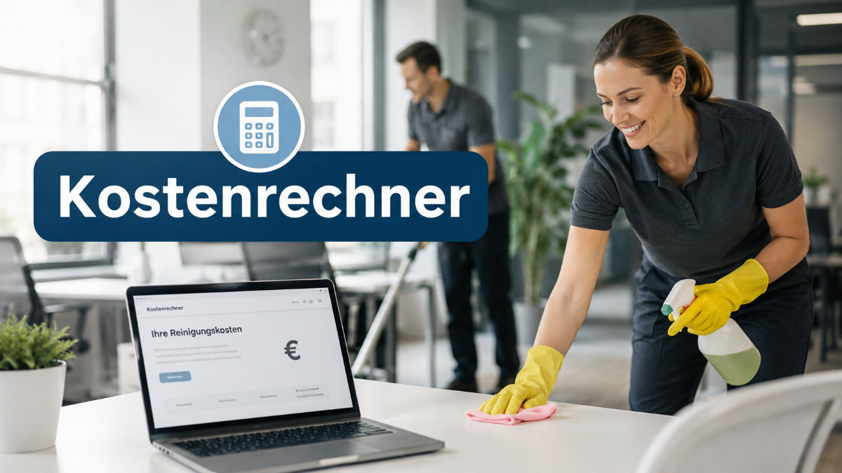 Büroreinigung Kostenrechner: Erste Orientierung zu typischen Reinigungskosten für Unternehmen.