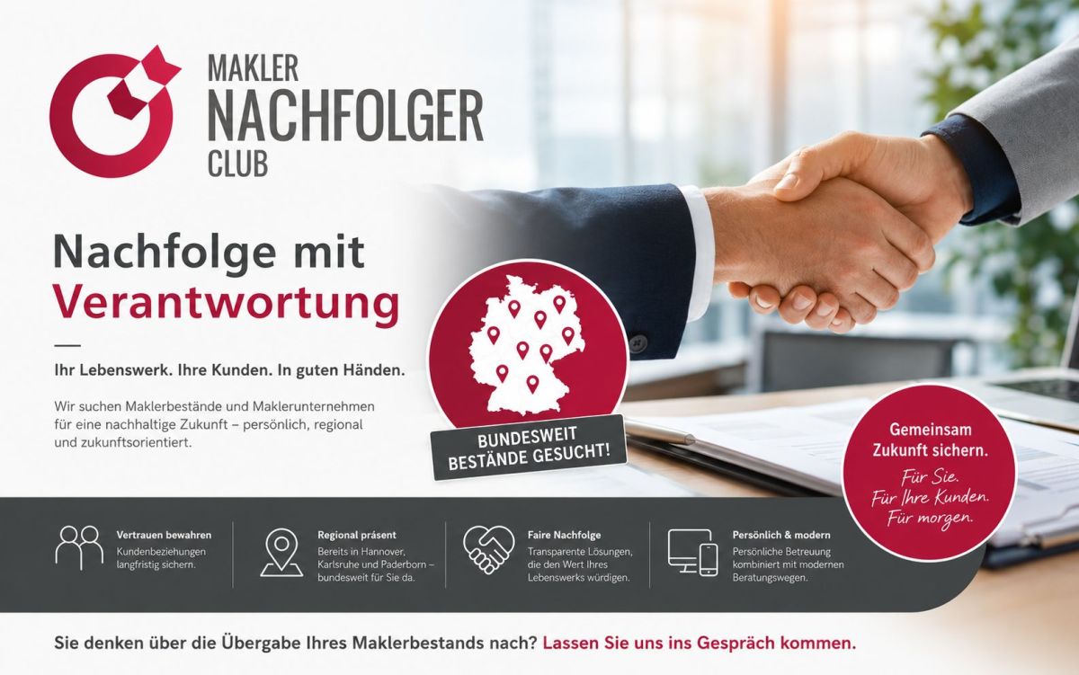 Maklerunternehmen aus Karlsruhe sucht bundesweit Maklerbestände (© )