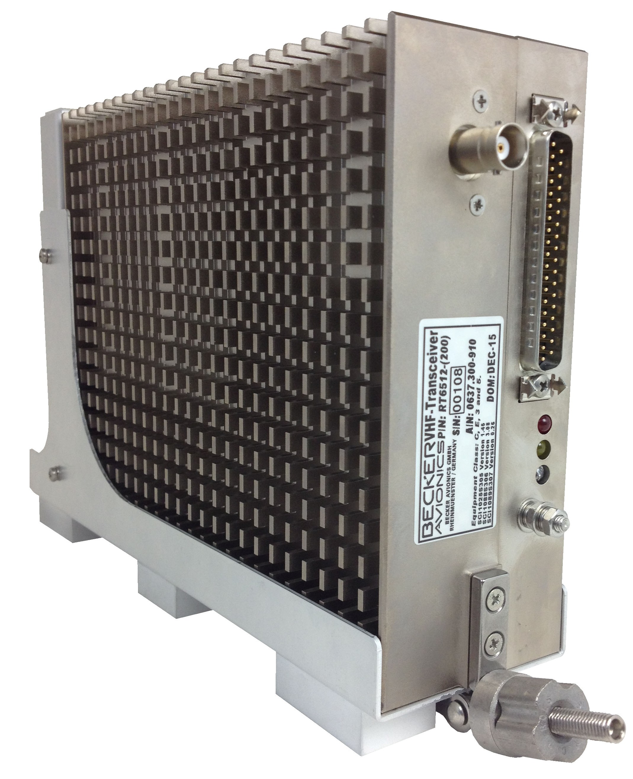Prime Line VHF Radio RT6512. (Verbaute FACTUREE-Teile: Abschirmbleche) (Bildquelle: Becker Avionics)