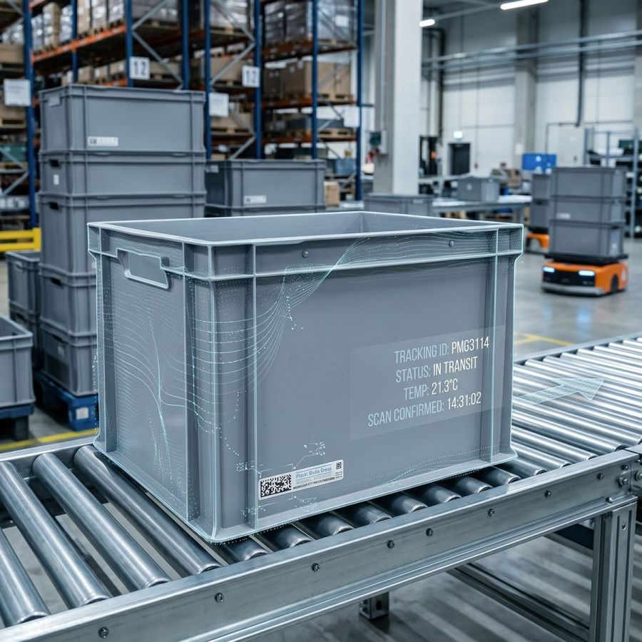 Das PMG OnMould RFID-Label wird zum Baustein für transparente, automatisierte Logistikprozesse (© )
